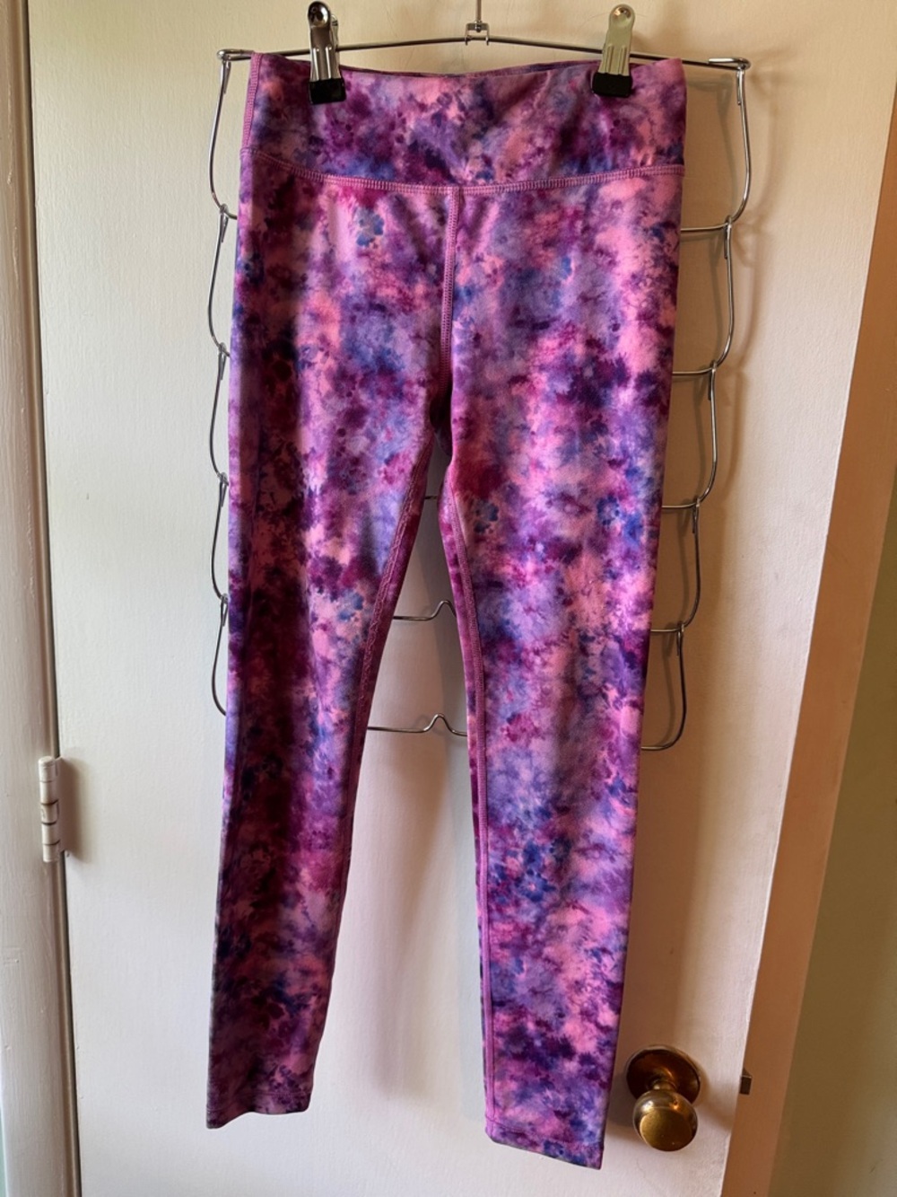 Athleta Pink & Purple Tie-Dye Active Leggings